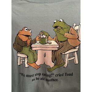 Vintage style-Frog & Toad T-Shirt Light Green Short Sleeve Men's Large